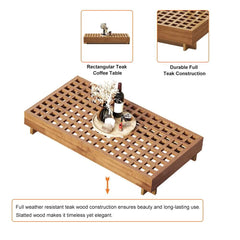 Modern Outdoor Teak Sofa Chair Set with Plush Cushions