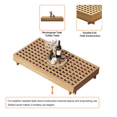 Modern Outdoor Teak Sofa Chair Set with Plush Cushions