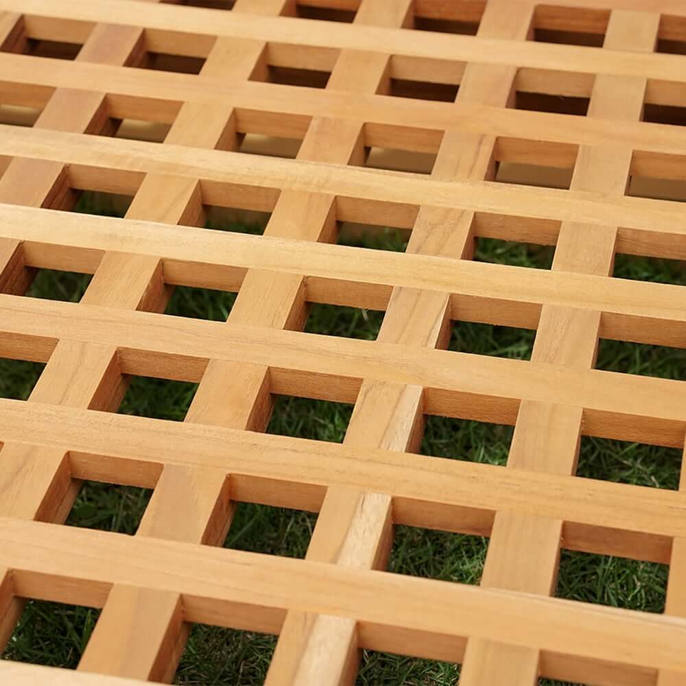 Modern Outdoor Teak Sofa Chair Set with Plush Cushions