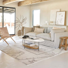 Modern Oval Coffee Table With Shelves, Engineered Wood