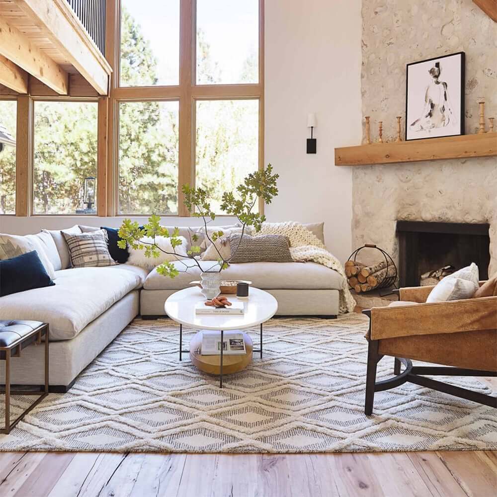 Modern Oval Coffee Table With Shelves, Engineered Wood