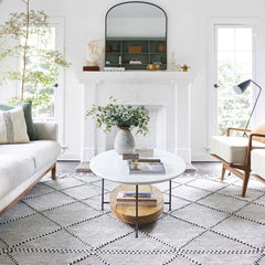 Modern Oval Coffee Table With Shelves, Engineered Wood