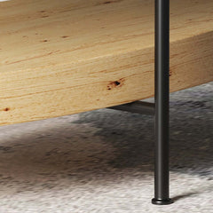 Modern Oval Coffee Table With Shelves, Engineered Wood