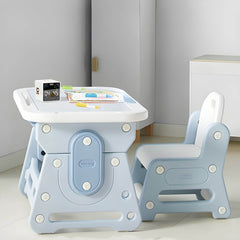 Modern Paintable Kids Desk and Chair Set with Adjustable Height