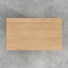 Modern Pine Wood Coffee Table With Trestle Base