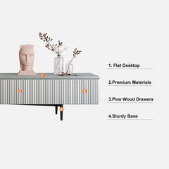 Modern Pine Wood TV Stand With Drawers - 70-79 Inch TVs