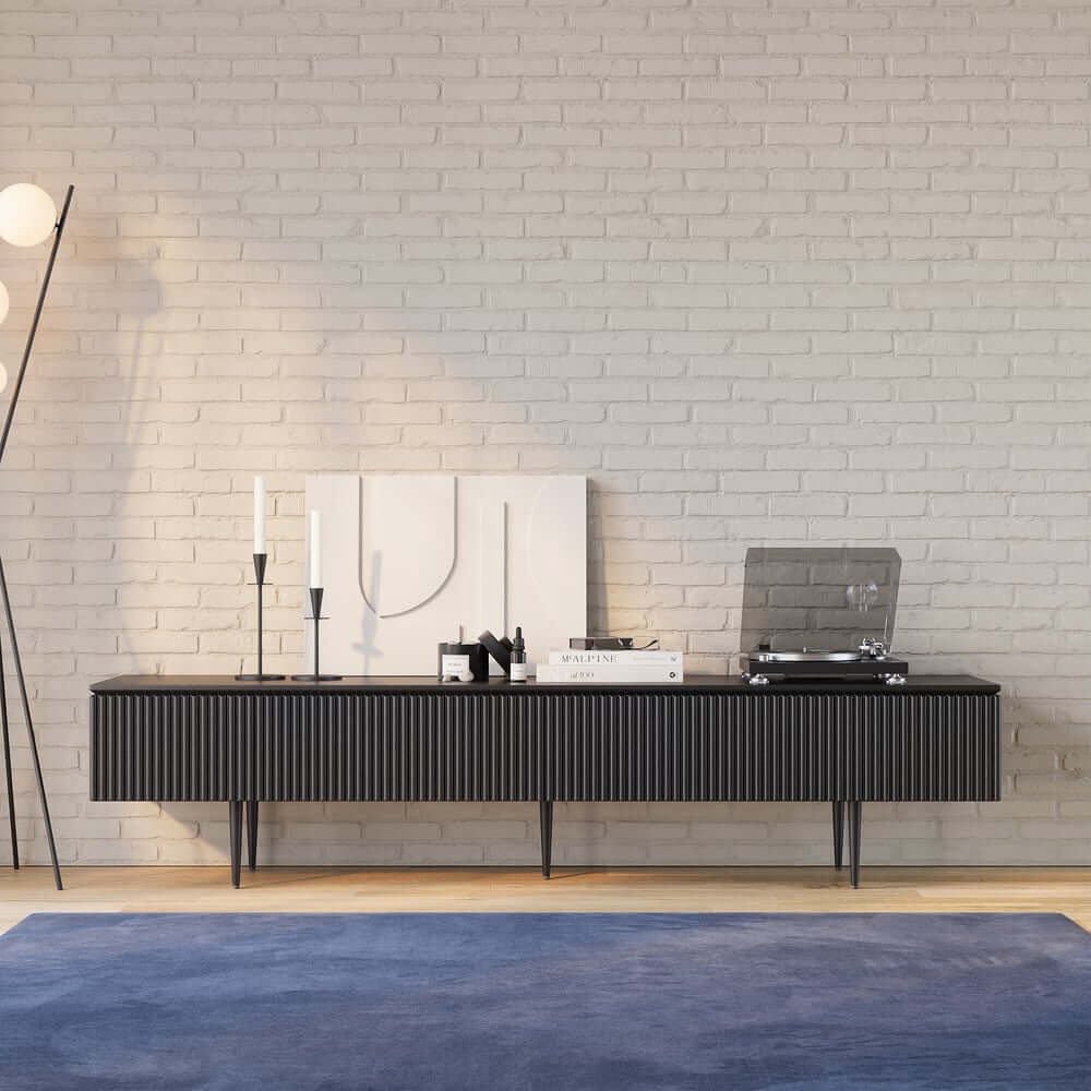Modern Pine Wood TV Stand With Drawers - 70-79 Inch TVs