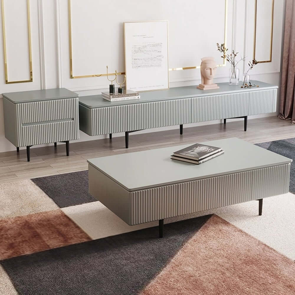 Modern Pine Wood TV Stand With Drawers - 70-79 Inch TVs
