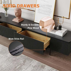 Modern Pine Wood TV Stand With Drawers - 70-79 Inch TVs