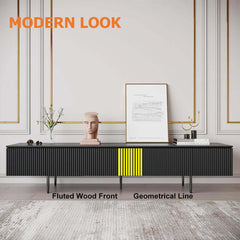 Modern Pine Wood TV Stand With Drawers - 70-79 Inch TVs