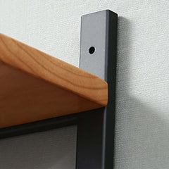 Modern Pine Wood Wine Rack With Glass Storage