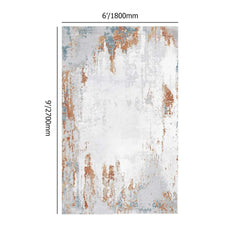 Modern Polyester Area Rug with Abstract Ink Painting Design Dimensions