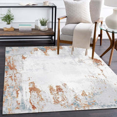 Modern Polyester Area Rug with Abstract Ink Painting Design Main Product Image