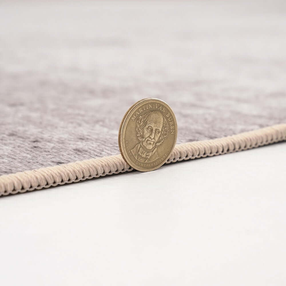 Modern Polyester Area Rugs in Beige and Gold with Geometric Art