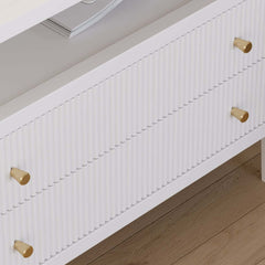 Modern Rectangle Nightstand With Built-In Charging Station