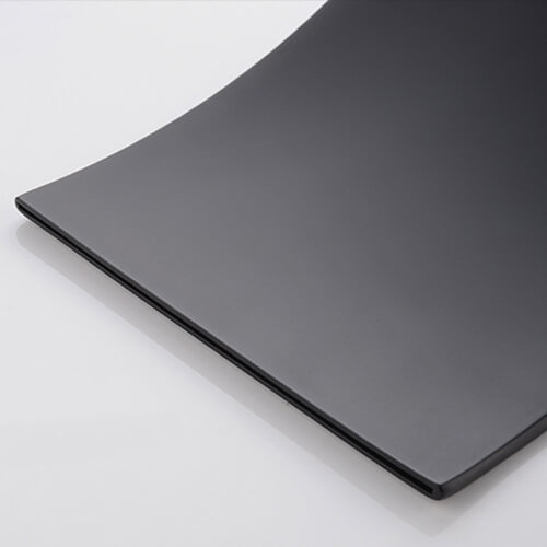 Modern Rectangle Stainless Steel Waterfall Shower Head in Matte Black