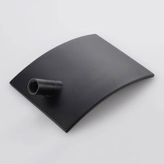 Modern Rectangle Stainless Steel Waterfall Shower Head in Matte Black