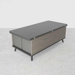 Modern Rectangular Coffee Table With Lift-Top And Stools