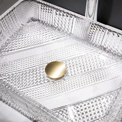 Modern Rectangular Glass Vessel Sink for Bathroom