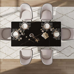 Modern Rectangular Sintered Stone Dining Table - Beige