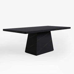 Modern Rectangular Sintered Stone Dining Table - Beige