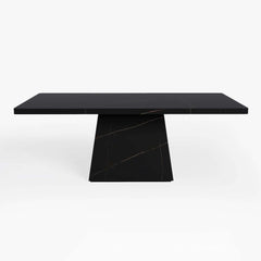 Modern Rectangular Sintered Stone Dining Table - Beige