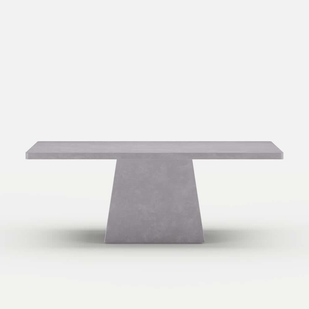 Modern Rectangular Sintered Stone Dining Table - Beige