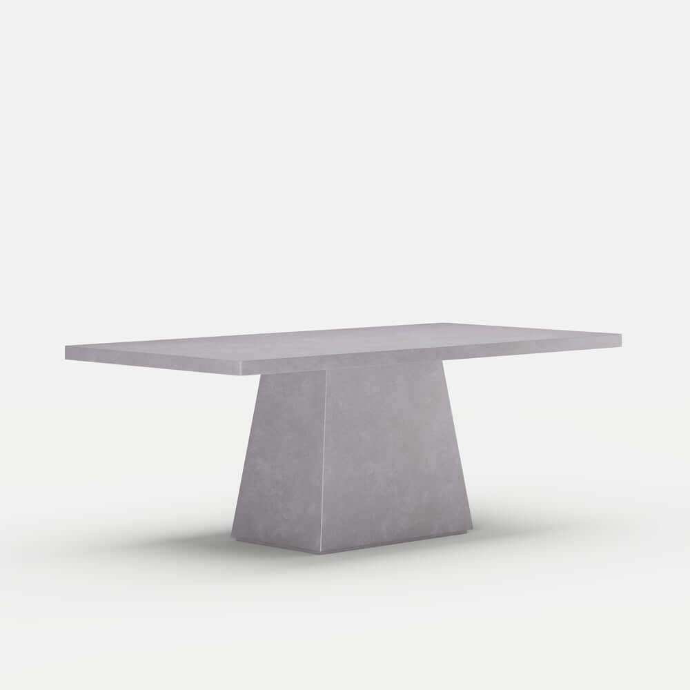 Modern Rectangular Sintered Stone Dining Table - Beige