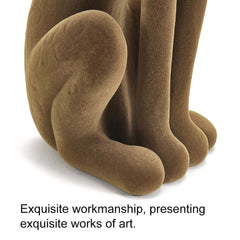 Modern Resin Animal Sculpture in Brown - Vertical Leopard Art Piece