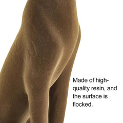 Modern Resin Animal Sculpture in Brown - Vertical Leopard Art Piece