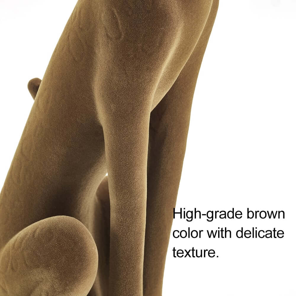 Modern Resin Animal Sculpture in Brown - Vertical Leopard Art Piece