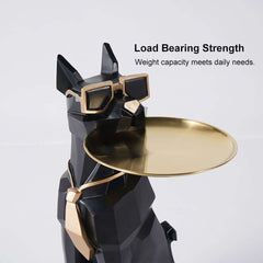 Modern Resin Dog-Shaped Side Table With Tissue Storage