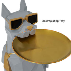 Modern Resin Dog-Shaped Side Table With Tissue Storage