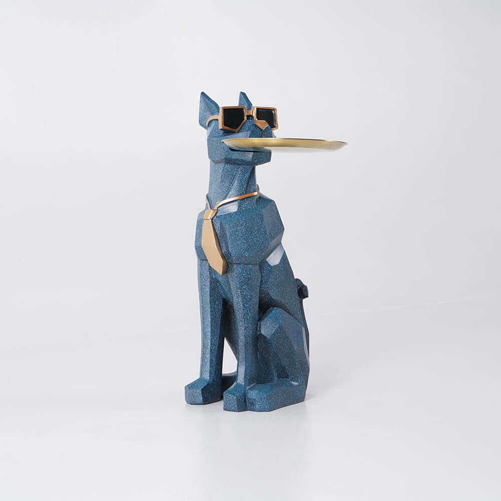 Modern Resin Dog-Shaped Side Table With Tissue Storage