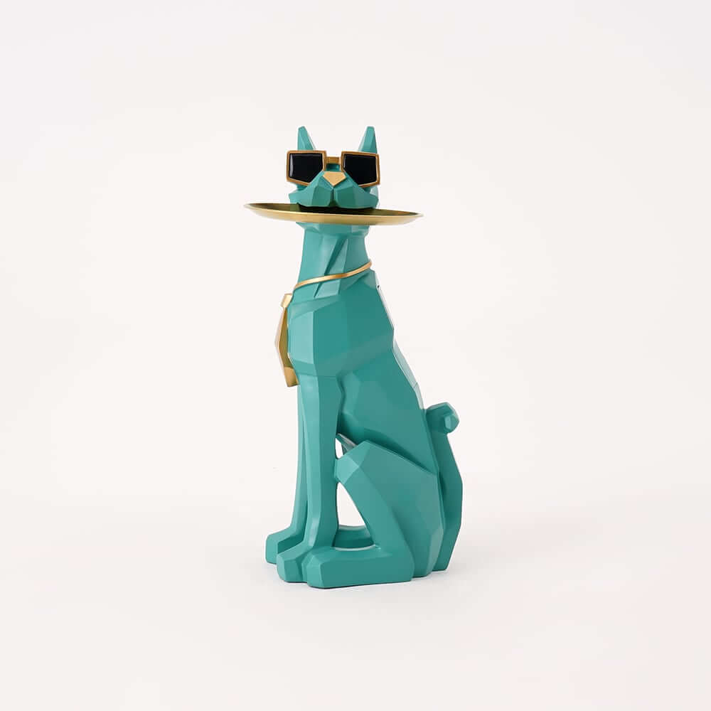 Modern Resin Dog-Shaped Side Table With Tissue Storage