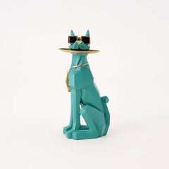 Modern Resin Dog-Shaped Side Table With Tissue Storage