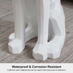 Modern Resin Dog-Shaped Side Table With Tissue Storage