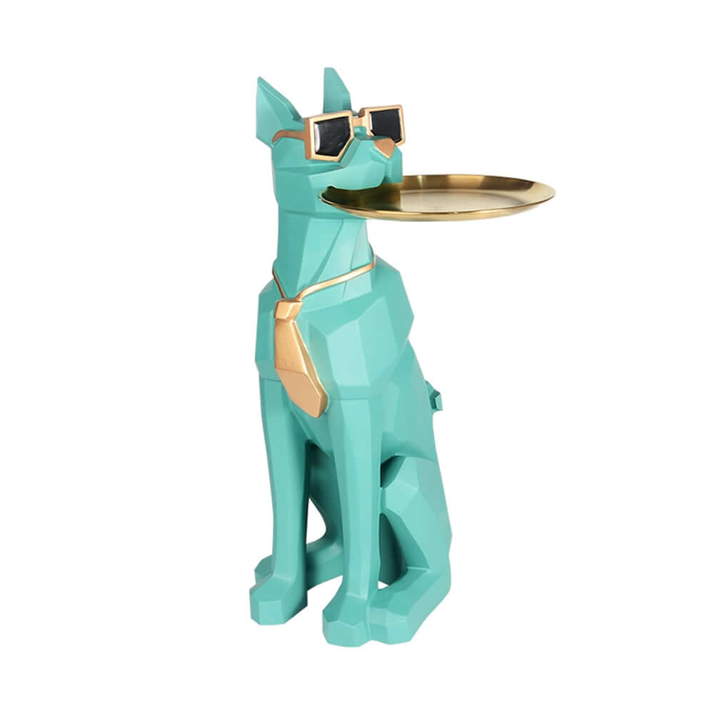 Modern Resin Dog-Shaped Side Table With Tissue Storage
