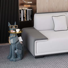 Modern Resin Dog-Shaped Side Table With Tissue Storage