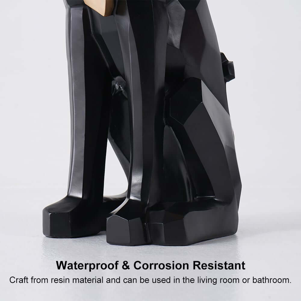 Modern Resin Dog-Shaped Side Table With Tissue Storage