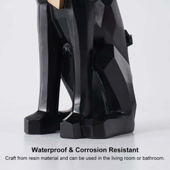 Modern Resin Dog-Shaped Side Table With Tissue Storage