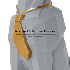 Modern Resin Dog-Shaped Side Table With Tissue Storage