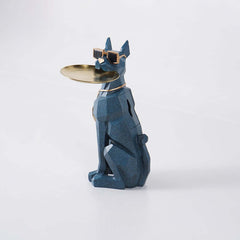 Modern Resin Dog-Shaped Side Table With Tissue Storage