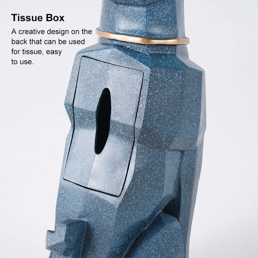 Modern Resin Dog-Shaped Side Table With Tissue Storage