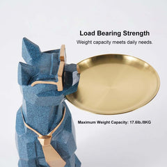 Modern Resin Dog-Shaped Side Table With Tissue Storage