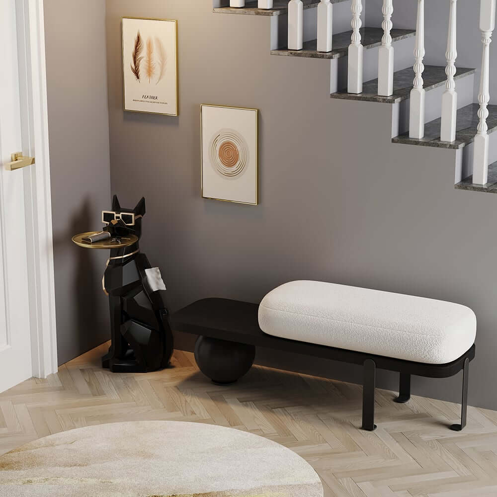 Modern Resin Dog-Shaped Side Table With Tissue Storage