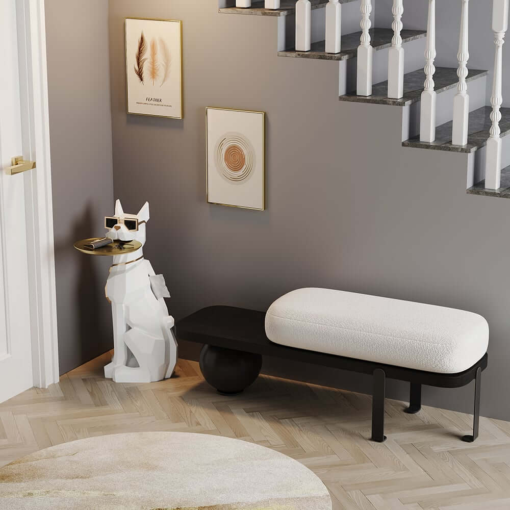 Modern Resin Dog-Shaped Side Table With Tissue Storage