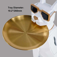 Modern Resin Dog-Shaped Side Table With Tissue Storage