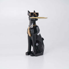 Modern Resin Dog-Shaped Side Table With Tissue Storage