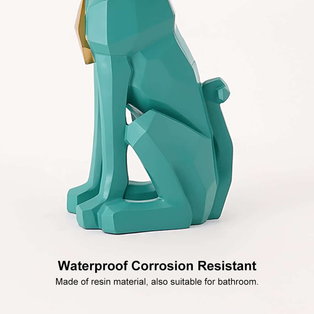 Modern Resin Dog-Shaped Side Table With Tissue Storage